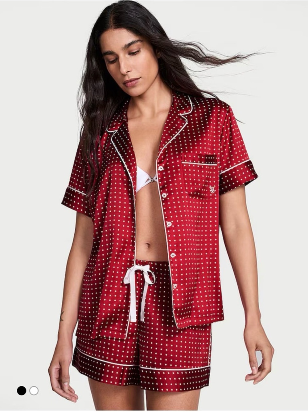 Victoria’s Secret Red White Polka Dot Short Pajama Set